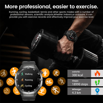 New GT5 Pro Sport Smart Watch Men HD AMOLED Screen GPS Motion Trajectory Heart Rate Bluetooth Call 1.52" NFC SmartWatch IP68+box