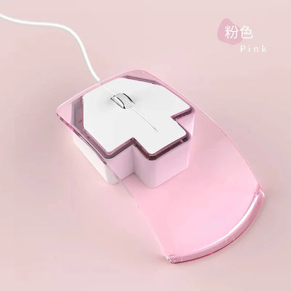 fashionable Wired Transparent Colorful Light-emitting Mouse Ergonomics mute ultra-thin Game Mice For PC Laptop Computer Gifts