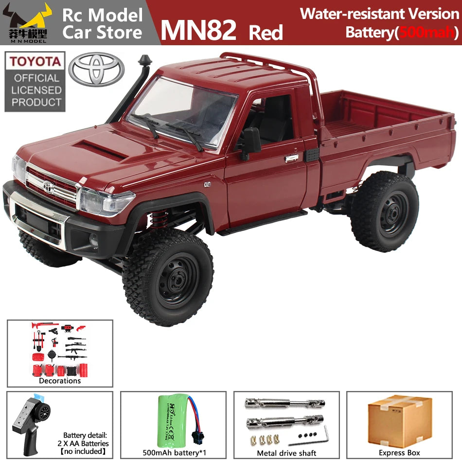MN MODEL 1/12 4WD Remote Control Diving Off-road Car Climbing Truck All Terrain Vehicle Rock Crawler Wading Pickup Toy for Adult