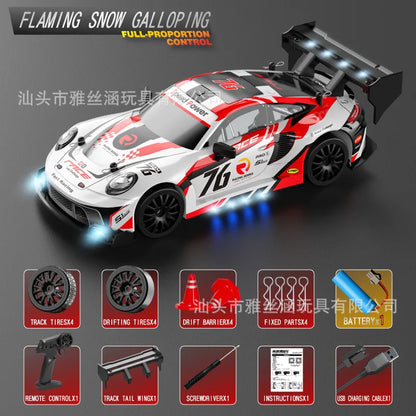 New RC1:24 full-scale remote control driftcar high-speed four-wheel driveremotecontrol racing carwith lightingsimulationcarmodel