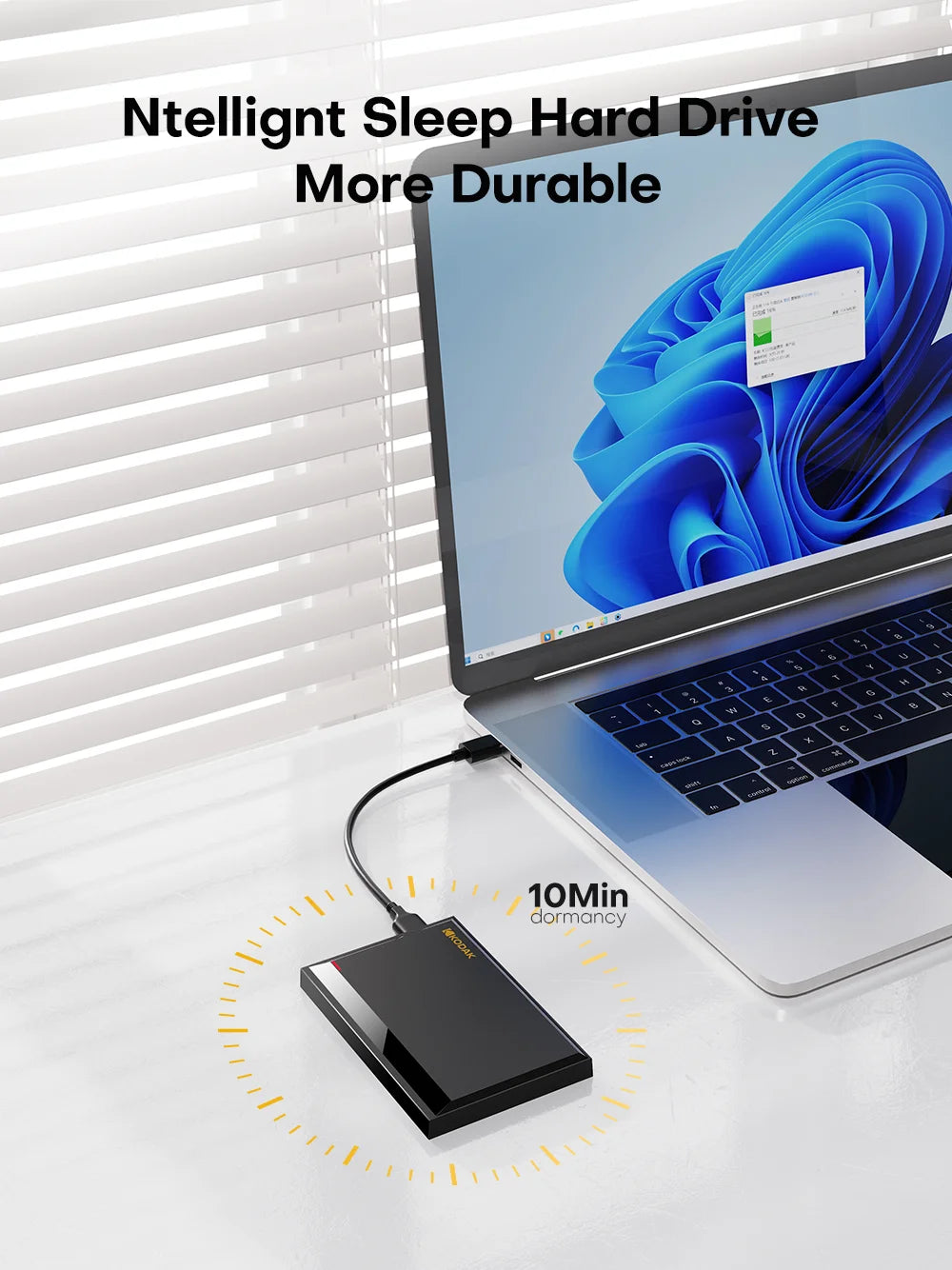 KODAK Portable External Hard Drive PHDD 500G/1TB High-Speed Storage for PC, Laptop, PS5, PS4 Lag-Free Gaming & Large File Transf