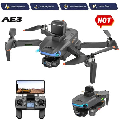 AE3 Pro Max Drone With 8K Camera 5G Wifi 3 Axis EIS GPS Long Distance 5Km Brushless Motor Foldable Quadcopter Drones AE3 pro max