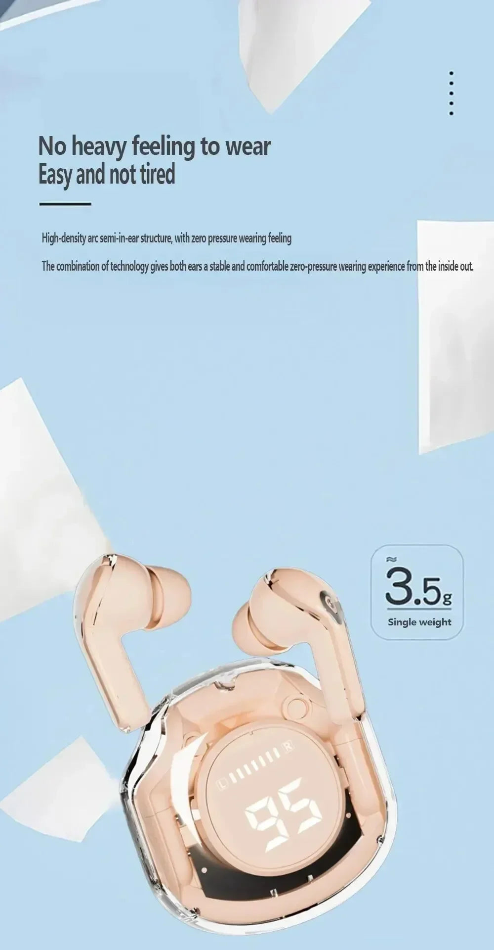 Real TWS Earphone Wireless Earbuds ENC Noise Reduction Game Bluetooth Headphone 3D Sound Field and Bass Bluetooth 5.3 Headset