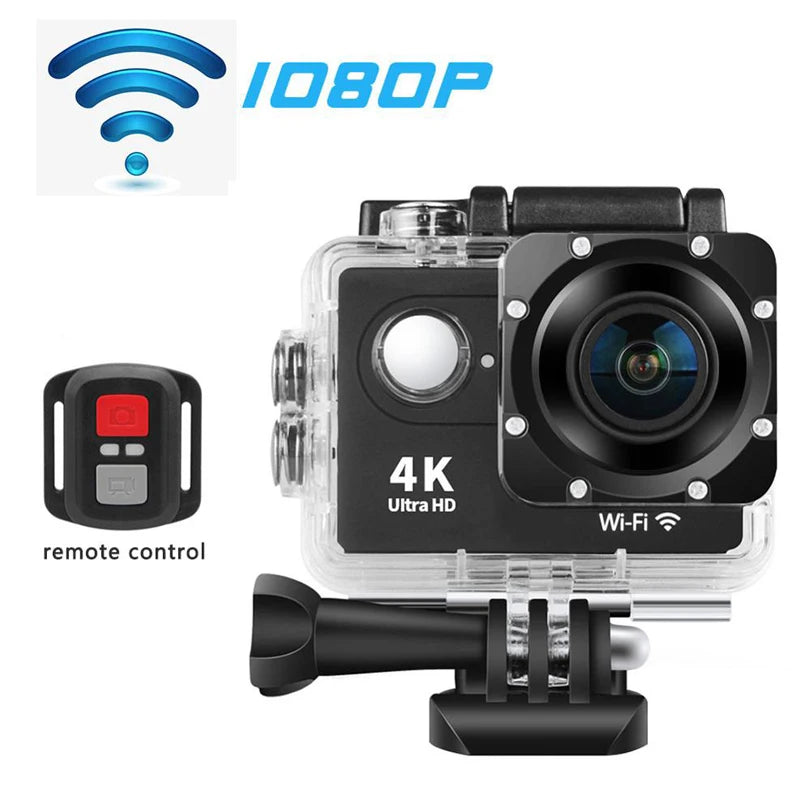 Ultra HD 4K Action Camera 1080P/30FPS 2.0 inch Screen WiFi Remote Control Mini Cameras Waterproof DV Helmet Go Sport Camera Pro