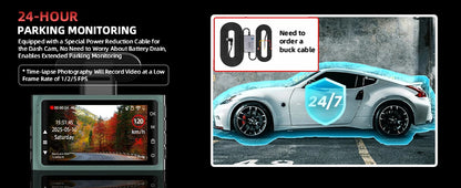 Dash Cam 4K Ultra High Definition Support Speed Real Display Loop Recording Optional 2.5K Rear Camera Driving Recorder