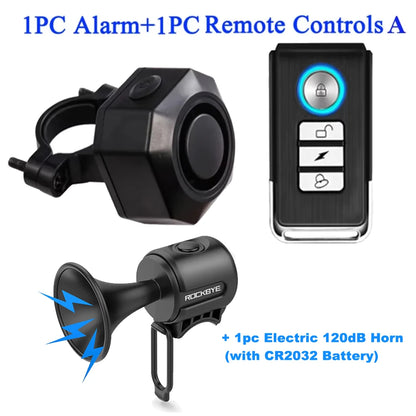 Camluxy Wireless USB Charging Waterproof Bike Alarm Remote Control Vibration Detector Alarm Motorcycle Burglar Alarm