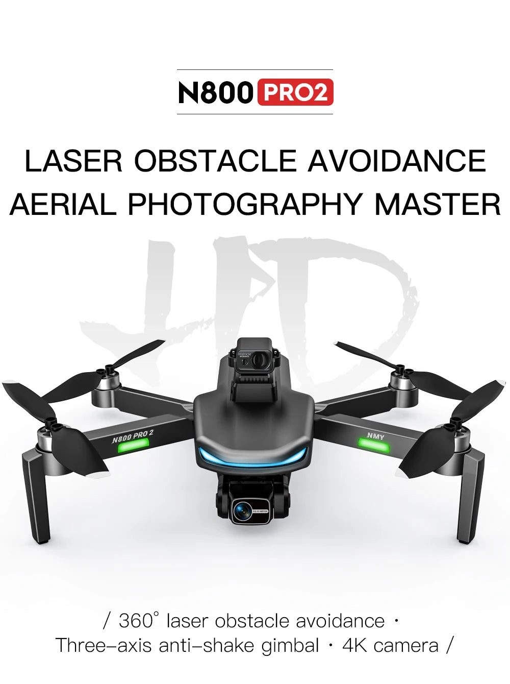 New N800 Pro2 GPS Drone Professional 8K HD Camera With Obstacle Avoidance 3-Axis Gimbal Brushless 5G WIFI FPV RC Dron Quadcopter