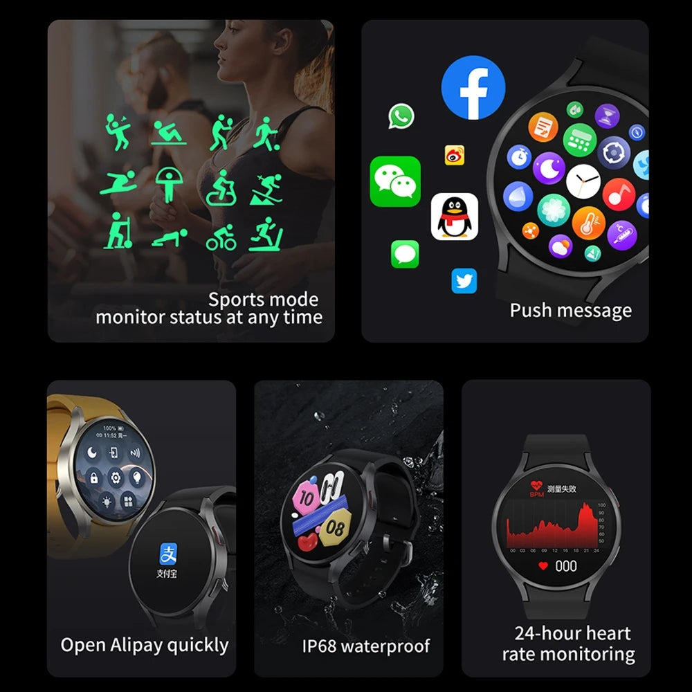 2025 New Watch 6 Pro Customized Watch Face Voice Call smartwatch Men GPS Sports Fitness Tracker Women Smart Watch IOS Android