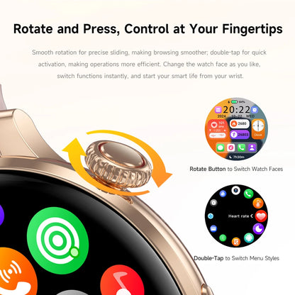 Fashion Women Bluetooth Call Smart Watch DIY Dial Health Monitoring Full Screen Touch Smartwatches 2025 New Android IOS