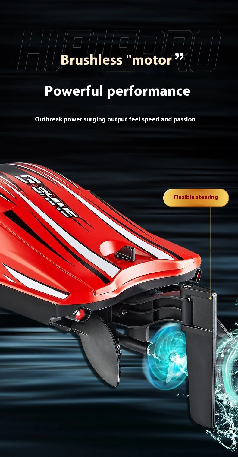 Hj818pro High-Speed Remote Control Boat 41cm Brushless Motor Competitive Boat High Horsepower Boat Model Children'S Water Toy