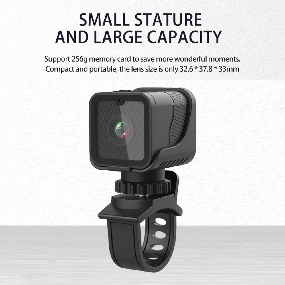 1080P HD Portable Sports Mini Camera with Hotspot WiFi Waterproof Camera, Motorcycle and Bike Driving Recorder