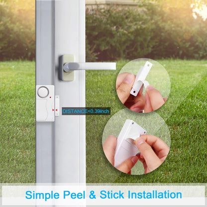 Camaroca Door Window Entry Security Wireless Remote Control Burglar Alarm Magnetic Sensor Alert System Security Protection