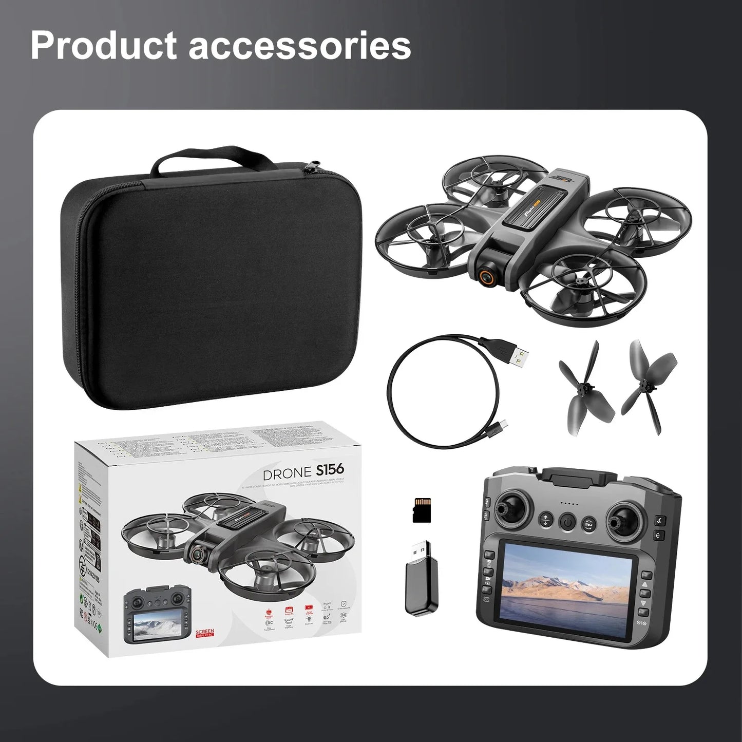 S156 Drone Professional 4K HD Dual ESC Camera FPV WiFi RC Dron Brushless Motor with Optical Flow Positioning Quadcopter Drone