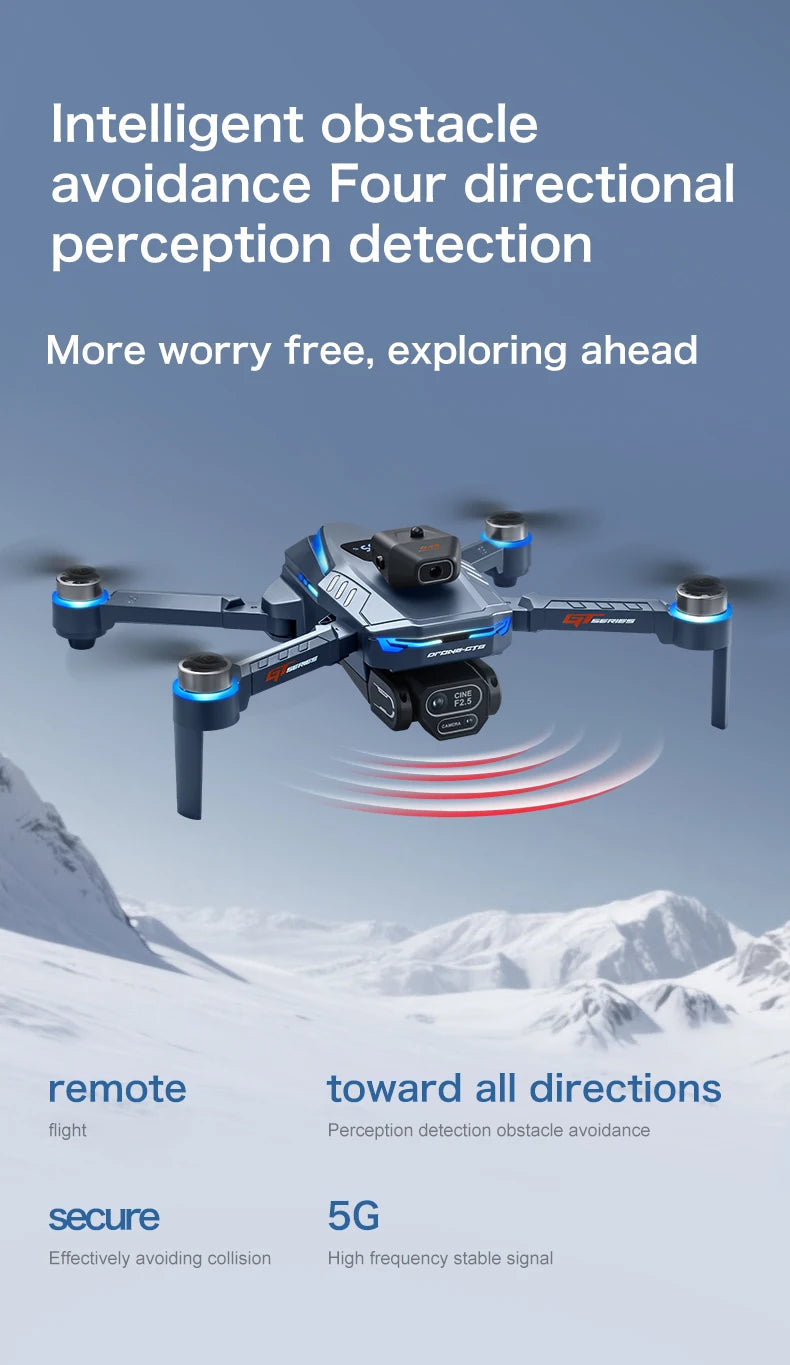 GT8MAX Drone Professinal RC 8K HD Cameras WIFI FPV Height Hold Gesture Photography Foldable Quadcopter Screen Remote Control Gif