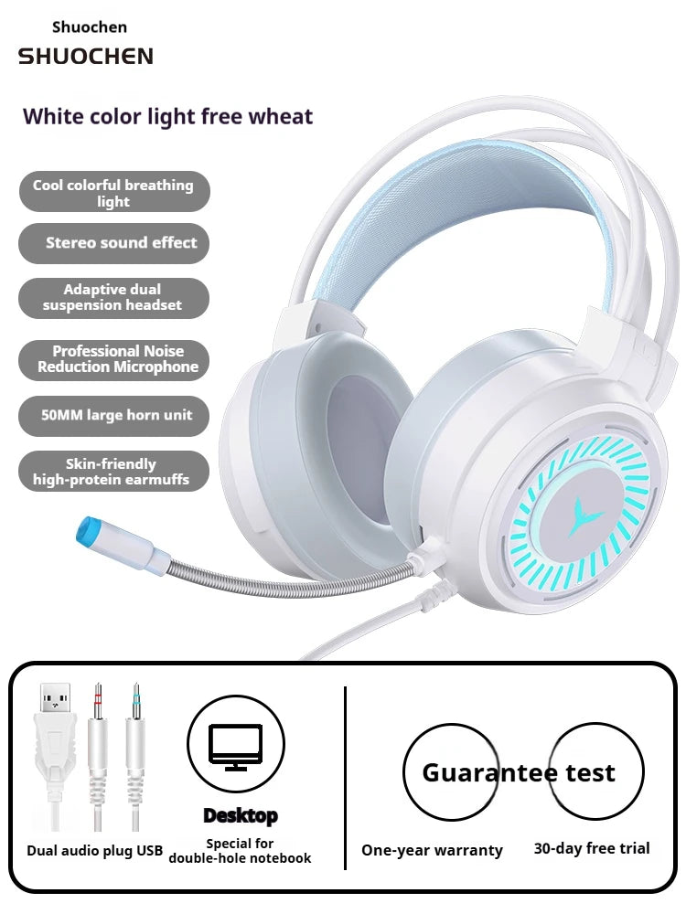 Hot Selling G58 Gaming Headphones Stereo Surround 7.1 Wired Headphones Microphones Esports Gaming Gear Over-ear headphones