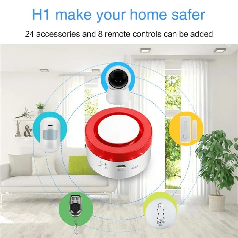 CABE-Tuya Smart Home Security Alarm System Kit Wifi Wireless Burglar Alarm Store Burglar Motion Door Window Sensor