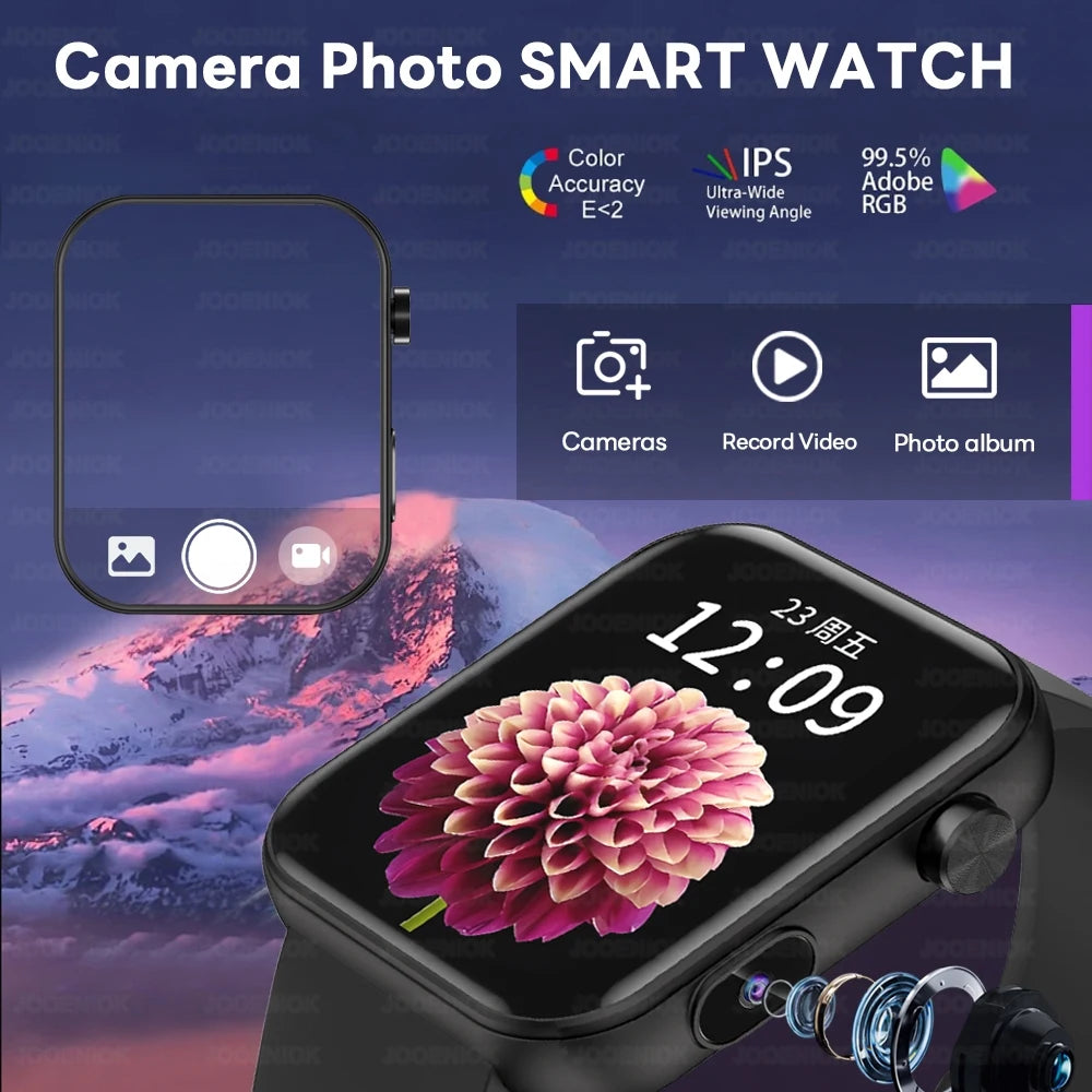 Smart Watch with Camera 32MB + 512MB Memory Multifunction Watch Men's Sports Bluetooth Call Smartwatch Android IOS