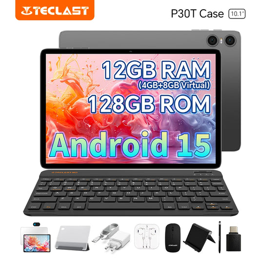 Teclast P30T Android 14 Tablet, 10.1 Inch 1280X800, 10Gb Ram (4Gb+6Gb Expansion), 128Gb Rom(Support Tf 1Tb)