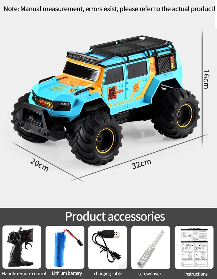Rc Car Waterproof Amphibious 4Wd Off-Road Vehicle Remote Control Water Land Crawler Stunt Climbing Truck Toys for Boys Children
