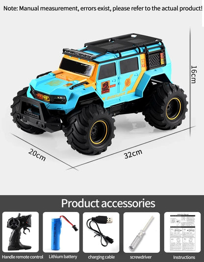 Rc Car Waterproof Amphibious 4Wd Off-Road Vehicle Remote Control Water Land Crawler Stunt Climbing Truck Toys for Boys Children
