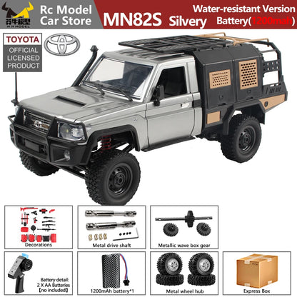 MN MODEL 1/12 4WD Remote Control Diving Off-road Car Climbing Truck All Terrain Vehicle Rock Crawler Wading Pickup Toy for Adult