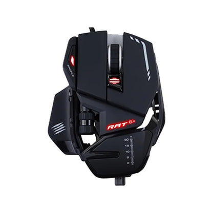 MeiJiaLion RAT6+ Wired Mechanical Gaming Mouse With Weight RGB Computer Esports Mouse Controller Black And White For Gamers