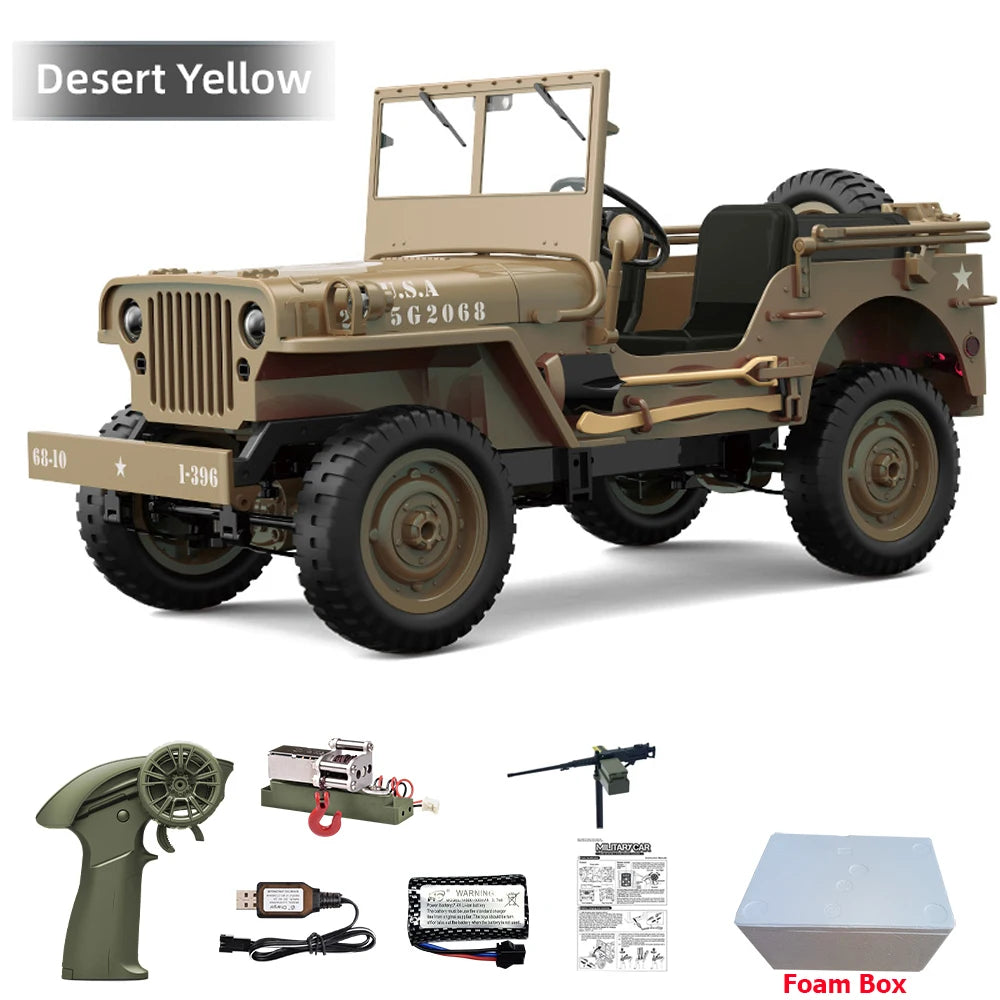 JJRC C8815 RC Car 1/10 WILLYS 1941 4WD RTR RC Crawler 2.4G Remote Control Car Off-road Climbing Military RC Truck Toys Gift