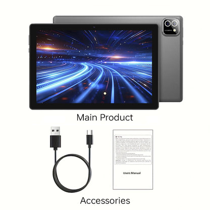 I-Atar 10-inch Android 12 tablet, quad-core processor, 4GB RAM, 64GB ROM, 128G expandable tablet, high-definition touchscre