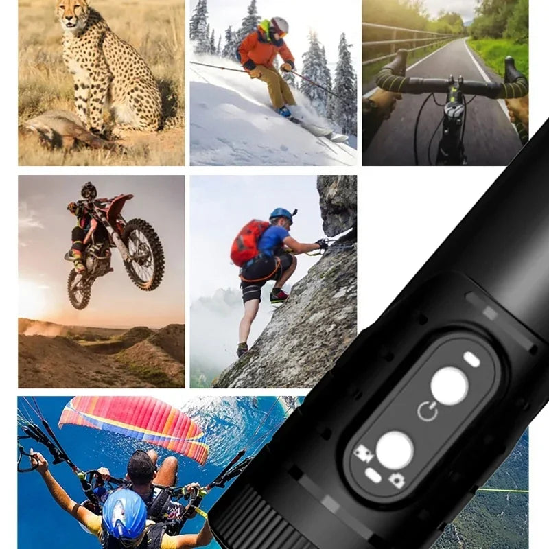 4K Mini Sport DV Action Sport Camera Flashlight Helmet Full HD 1080P Video Ideal Bodycam for Bike, Cycle, Motorcycle Camcorder