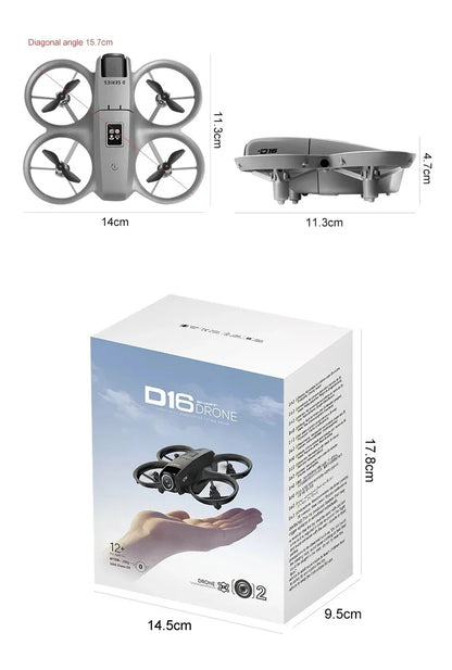 XIAOMI D16 Mini Drone 8K HD Dual Camera Profesional 180° Electric Adjustable GPS Positioning Obstacle avoidance Bushless UAV
