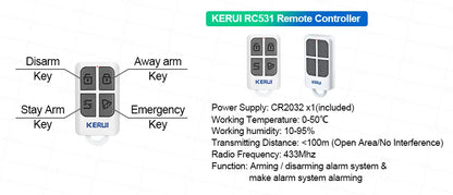 KERUI NEW 4G/WiFi Home Alarm System Tuya Smart Home Sesurity Alarm Wireless Burglary Protection PIR Motion Sensor APP Control