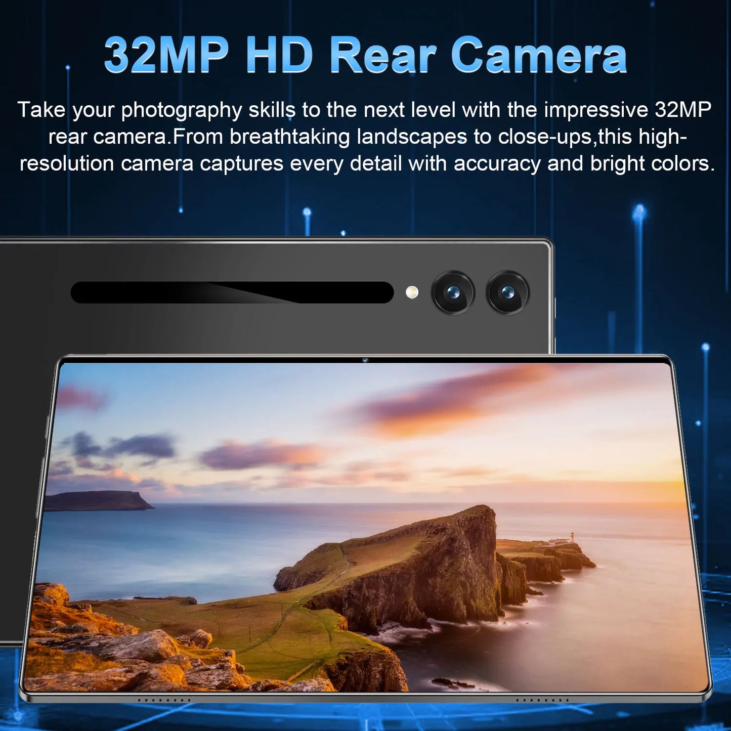 2025 Tablet Android 20000mAh 10.36 inch Global Version 22GB+2TB New Network 14 Core Android 13.0 Wifi Tablet