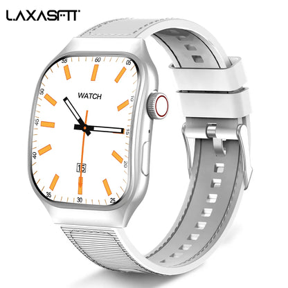 LAXASFIT New Curved Screen Women's Smart Watch 2.01'' AMOLED HD Touch Screen Bluetooth 5.3 Voice Call Men's Fitness Smart Watch