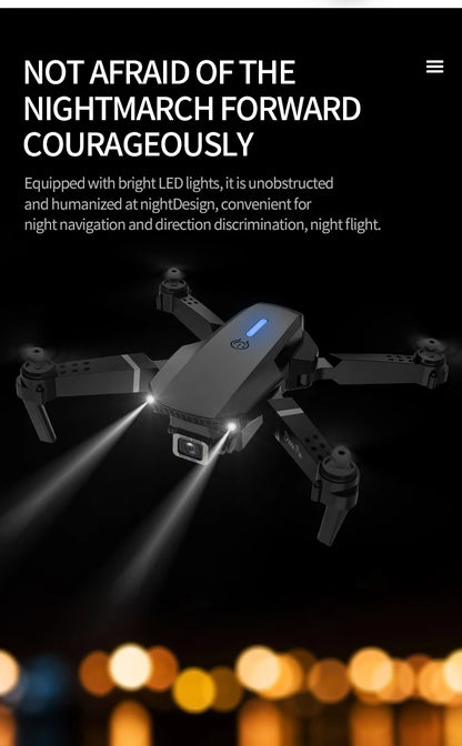 MHD E88 Dual Camera Drone Aerial Photography Professional High-definition Quadcopter Outdoor Flying Toy Beginner Drone Kids Gift