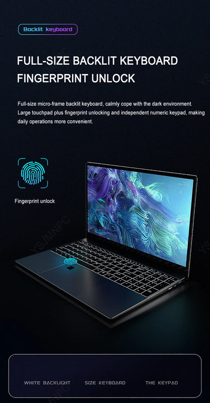 CARBAYTA Max Ram 32GB Rom 2TB SSD Metal Computer 5G Wifi Bluetooth AMD Ryzen 7 4800U Windows 10 11 Pro Gaming IPS Laptop