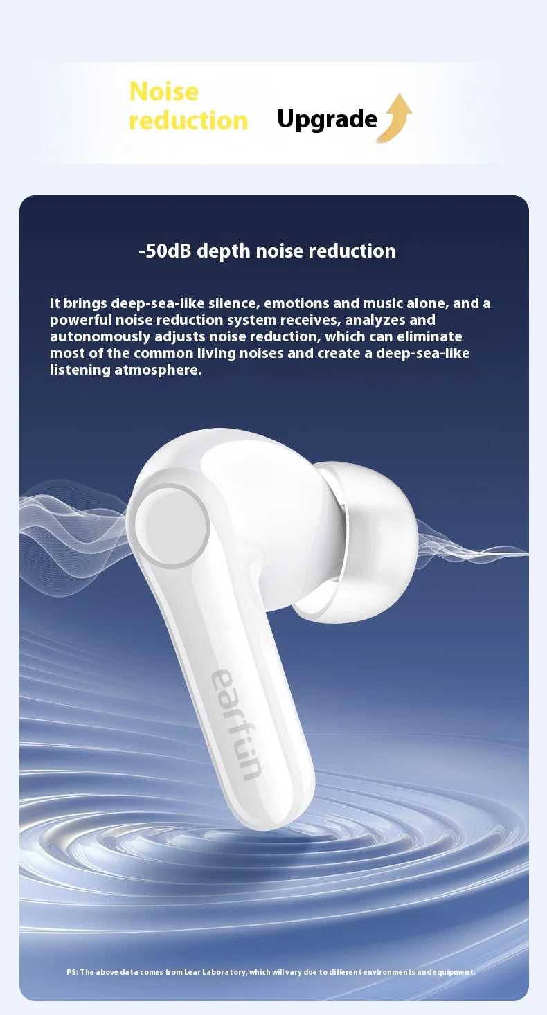 EarFun Air Pro 4 Wireless Earphone Active Noise Reduction HI-FI Bluetooth5.4 Earphones E-sports IPX5 Waterproof PC Gamer Earbuds