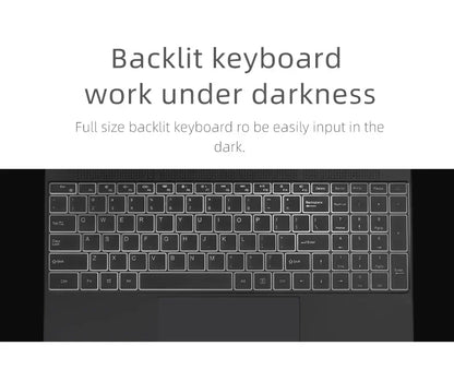 AKPAD 15.6-Inch IPS Display Laptop 16GB RAM 2TB SSD Intel Celeron 11th Gen N5095  Windows 11 Pro - Portable Office Notebook PC