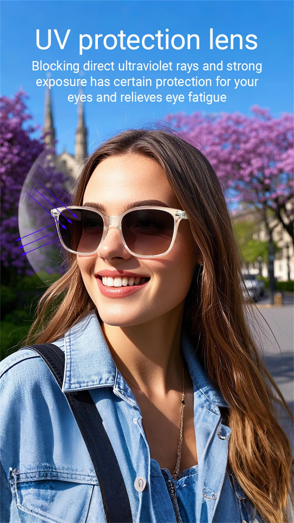 LIGE New Smart Glasses Women Men AI Intelligent Translation 100 Language UV Protection Sunglasses Driving Wireless Music Eyewear