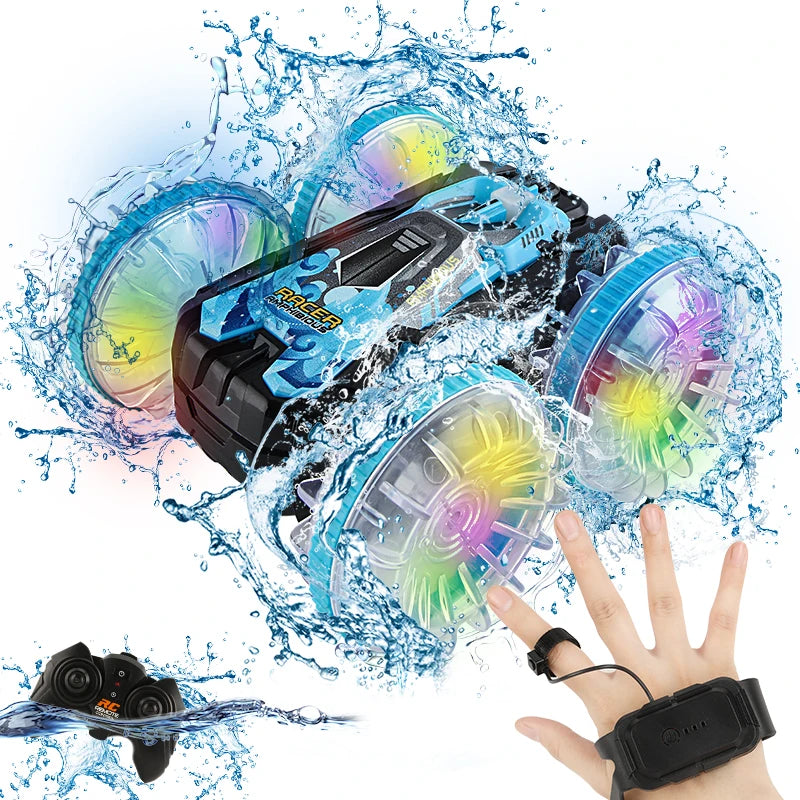 New RC Stunt Amphibious Stunt Off-road Electric Remote Control Vehicle Double-sided Tumbling Car Children's Lighting Toys Gifts