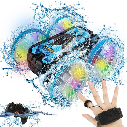 New RC Stunt Amphibious Stunt Off-road Electric Remote Control Vehicle Double-sided Tumbling Car Children's Lighting Toys Gifts