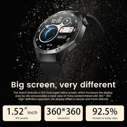 2025 New Smart Watch Men AMOLED Screen GPS Motion trajectory Heart Rate Bluetooth Calls SmartWatch Waterproof