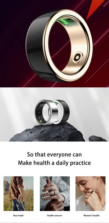 Xiaomi Smart-Ring Bluetooth Health Monitoring Blood Oxygen Sleep Heart Rate Multi-sport Modes Waterproof IP68&5ATM Men Women New