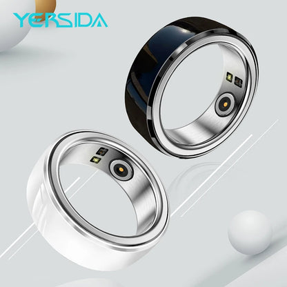 R08M Smart Ring Sport Waterproof Nano Ceramic Stainless Steel Rings For Heart Rate Blood Oxygen Sleep Health Fitness Monitoring