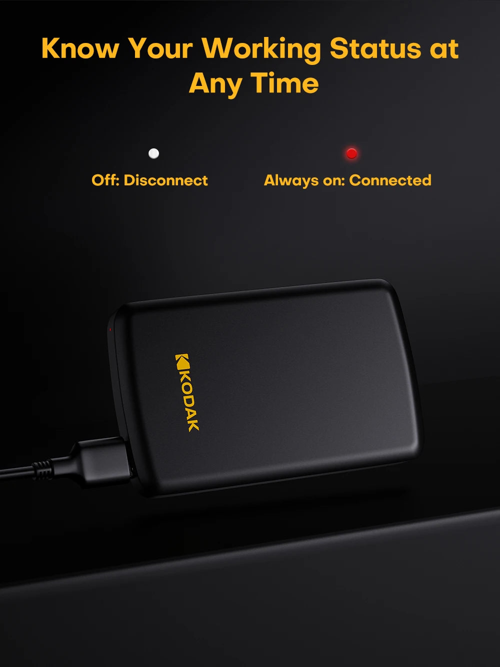 KODAK External Hard Drive 1T 500GB USB3.0 High Speed Gaming Storage Portable External Disk for Laptop Desktop PS4 PS5