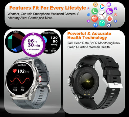 LIGE 1.85 Inch Smart Watch Men 710mAh Battery Long Standby Bluetooth Call Smartwatch New Fitness Watch Sport Tracker Andriod IOS