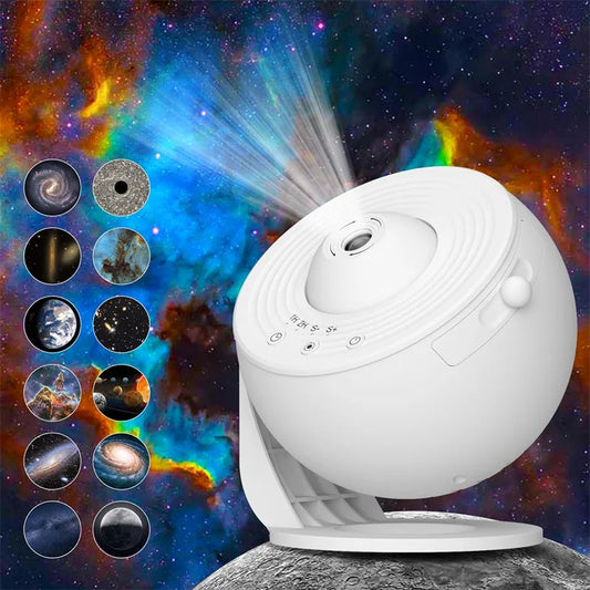 Galaxy Projector for Bedroom HD Image Star Projector Galaxy Light Adjustable Knob 13 Film Discs Planetarium Projector for Kids
