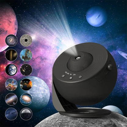 Galaxy Projector for Bedroom HD Image Star Projector Galaxy Light Adjustable Knob 13 Film Discs Planetarium Projector for Kids