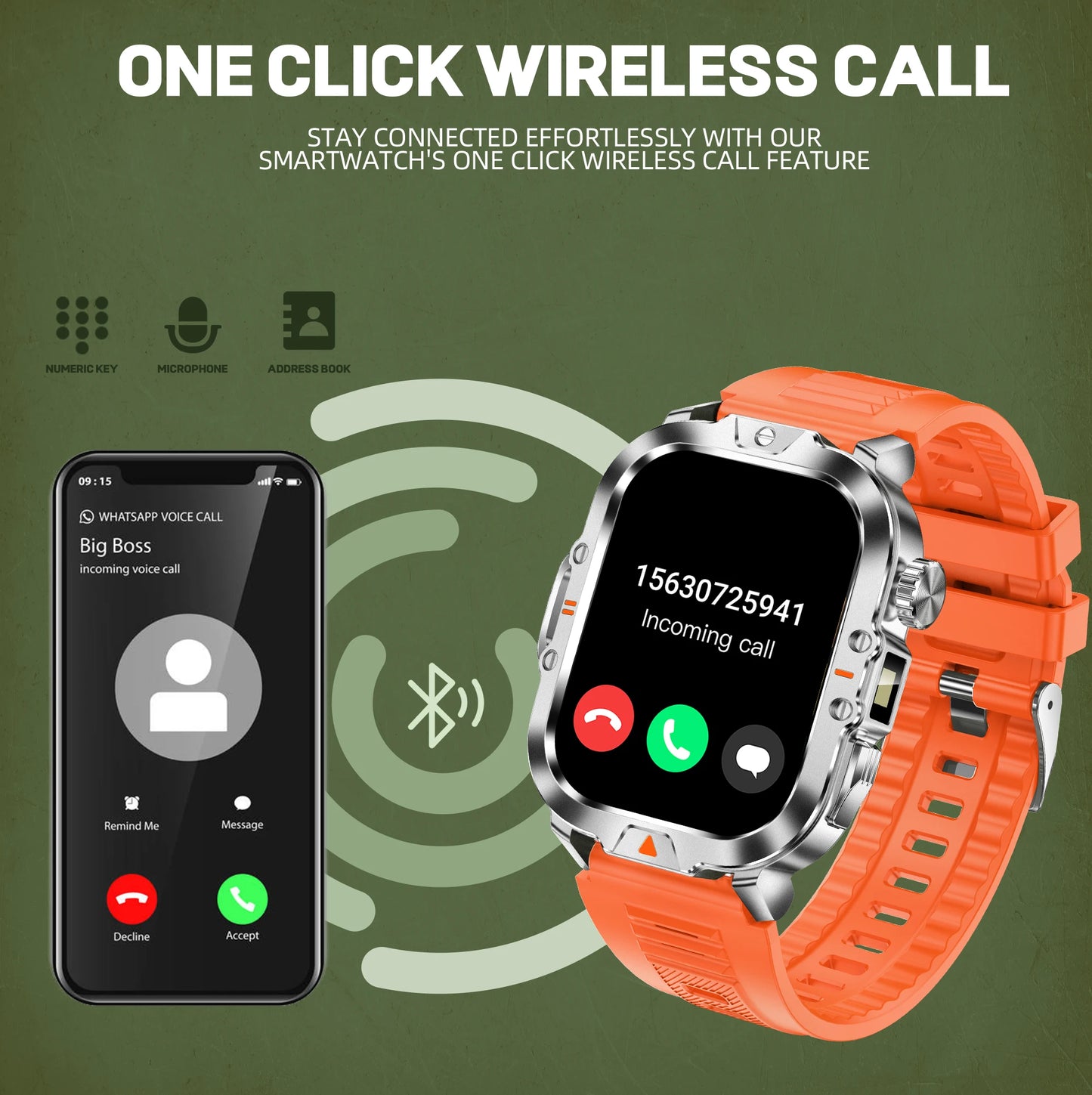 LED Flashlight Smart Watch 2.01" Bluetooth Call Voice Assistant Multi Sports Modes Health Monitoring Smartwatch For Men Women