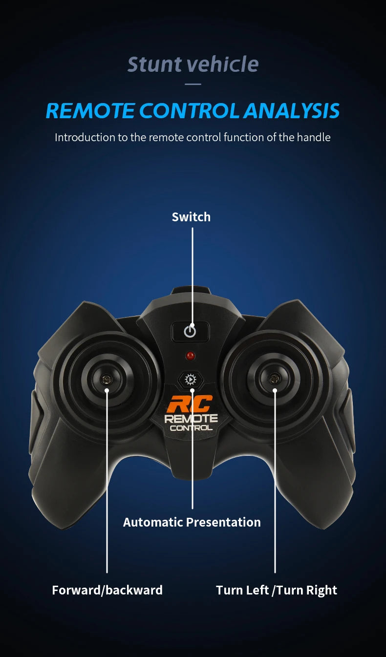 New RC Stunt Amphibious Stunt Off-road Electric Remote Control Vehicle Double-sided Tumbling Car Children's Lighting Toys Gifts