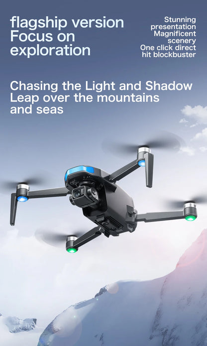S-X1 GPS Drone 4K Professional HD Dual Camera 5G WIFI Brushless FPV Quadcopter Foldable 3-axis Gimbal Aerial Photography RC Dron